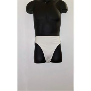 High Waisted White Bikini Bottom